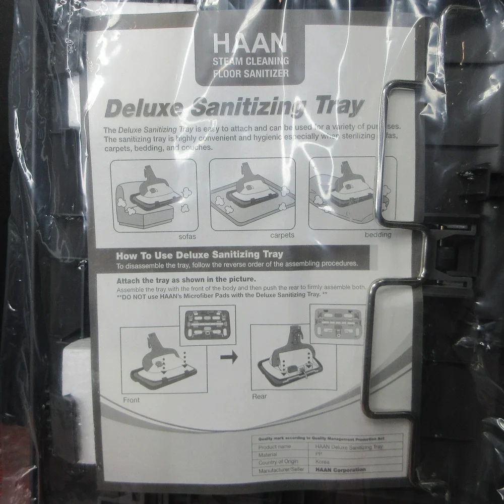HAAN Deluxe Sanitizing Tray Steam Cleaner Attachment for Sofas Carpets Bedding